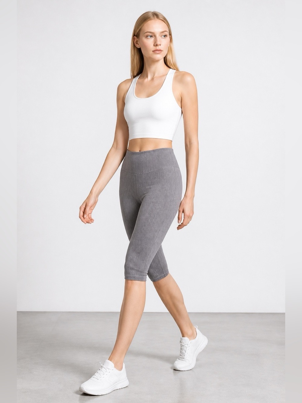 Marika Tek Cropped Gray Leggings Size XS